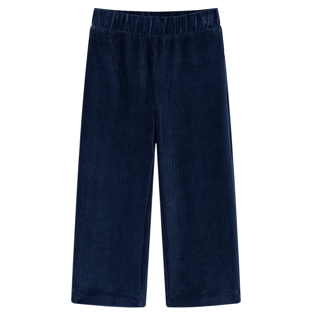 Vidaxl Kinderbroek 104 Rippen Velvet Marine Blau