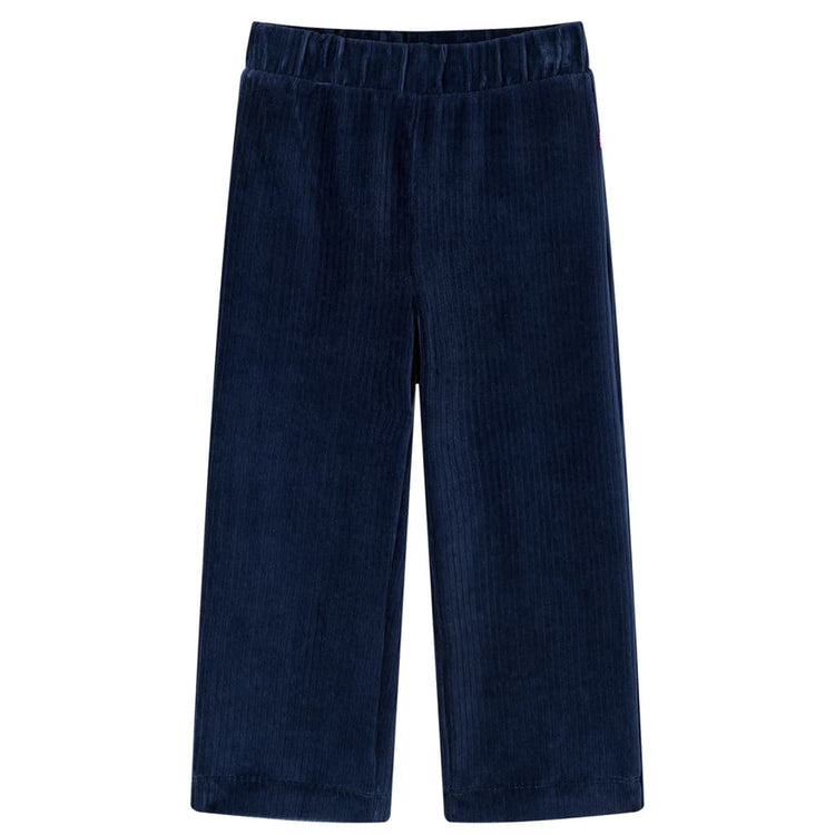 Vidaxl Kinderbroek 116 Rippen Velvet Marine Blau