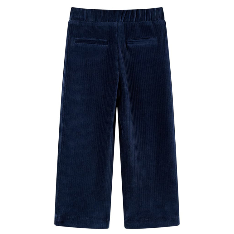 Vidaxl Kinderbroek 116 Rippen Velvet Marine Blau