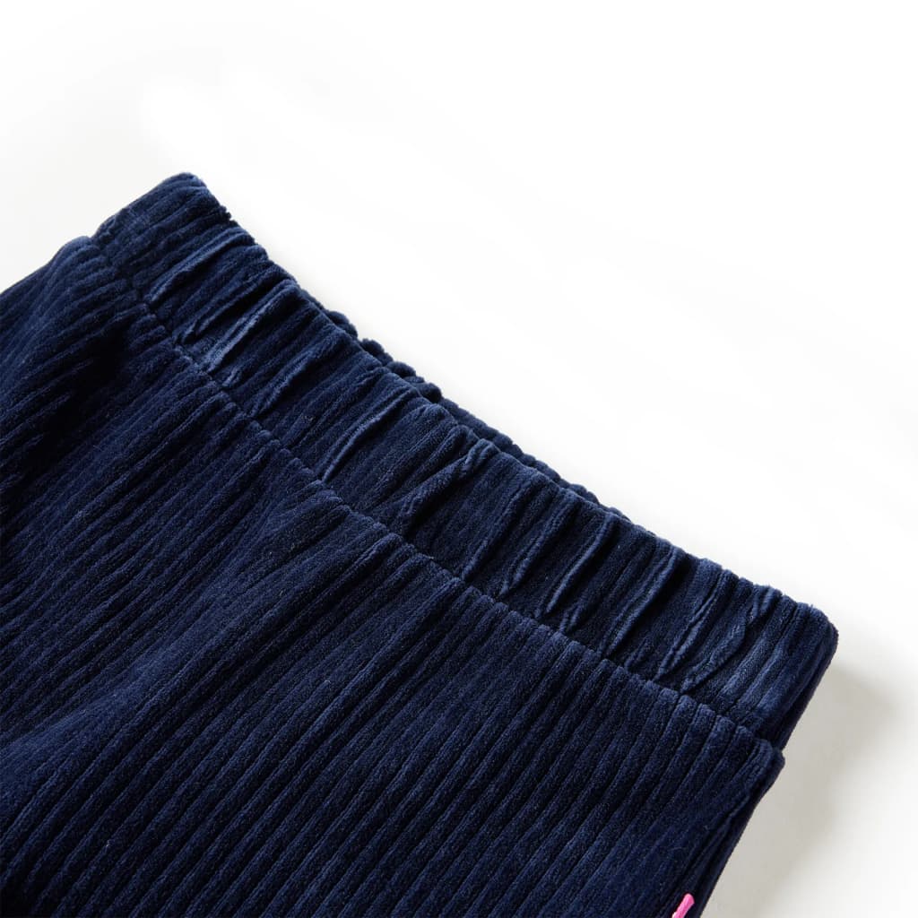 Vidaxl Kinderbroek 128 Rippen Velvet Marine Blau