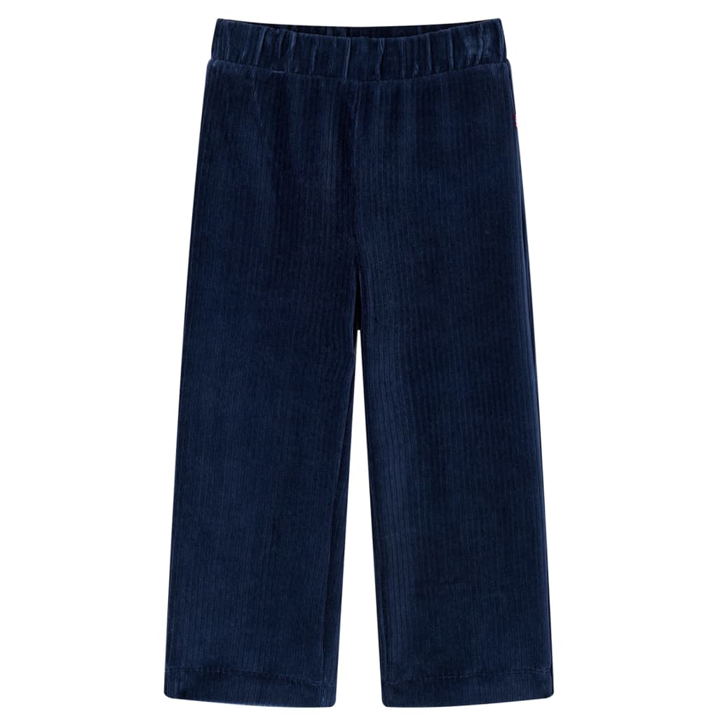 Vidaxl Kinderbroek 140 Rippen Velvet Marine Blau