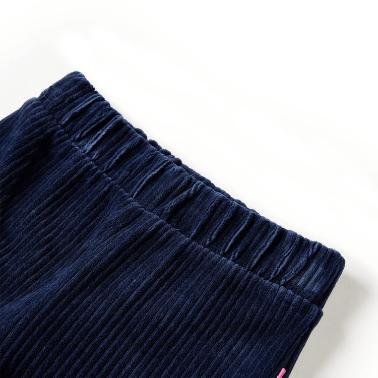 Vidaxl Kinderbroek 140 Rippen Velvet Marine Blau