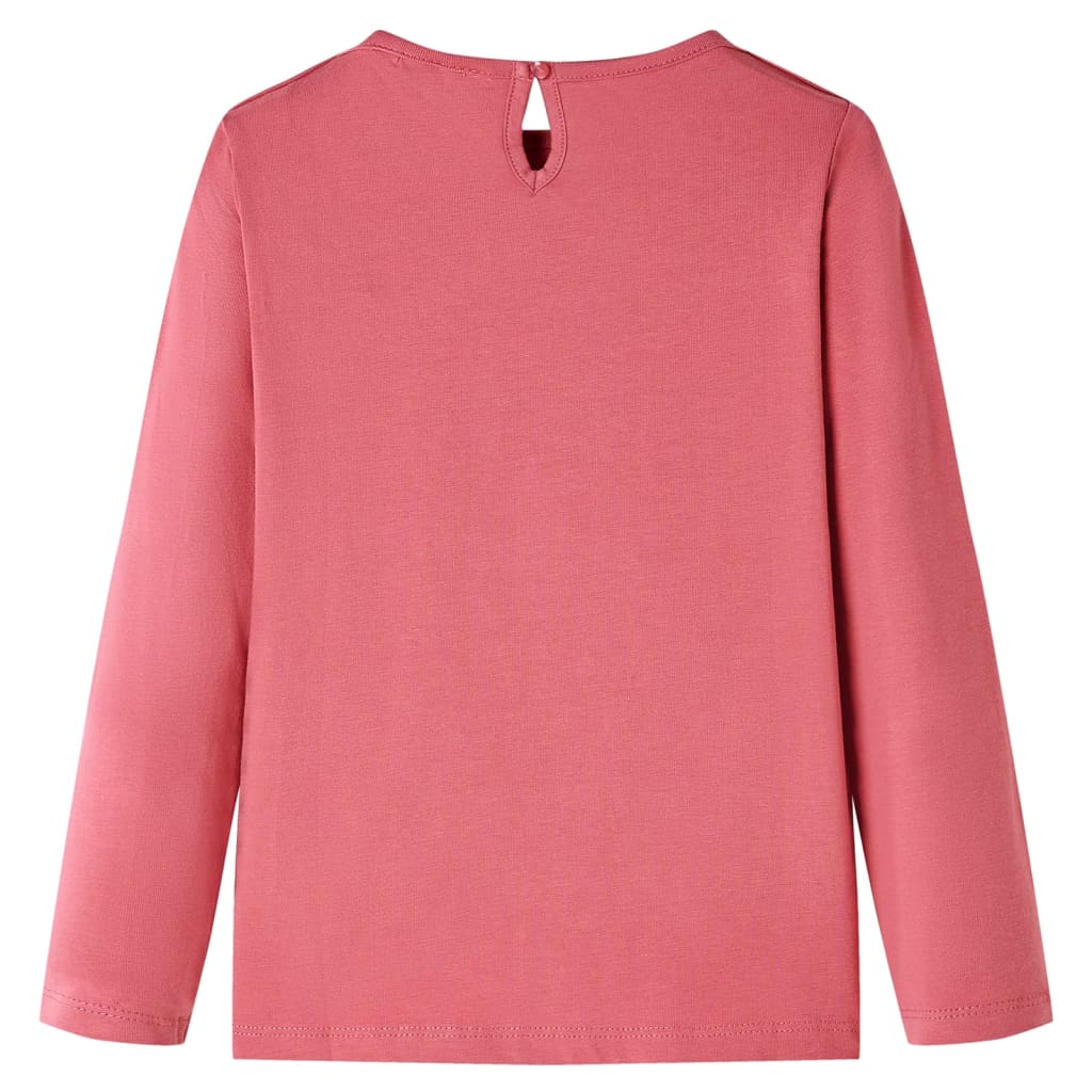 Vidaxl -Kinderhemd mit langen Ärmeln 104 Old Pink
