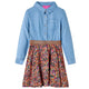 Vidaxl Kinderkleid mit langen Ärmeln 104 Marineblau und Denimblau