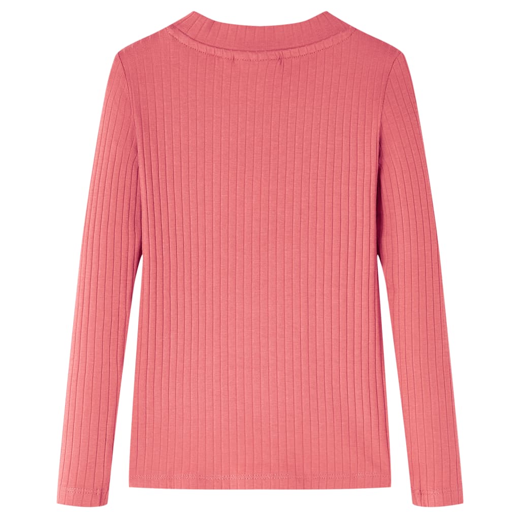 Vidaxl -Kinderhemd mit langen Ärmeln 104 Old Pink