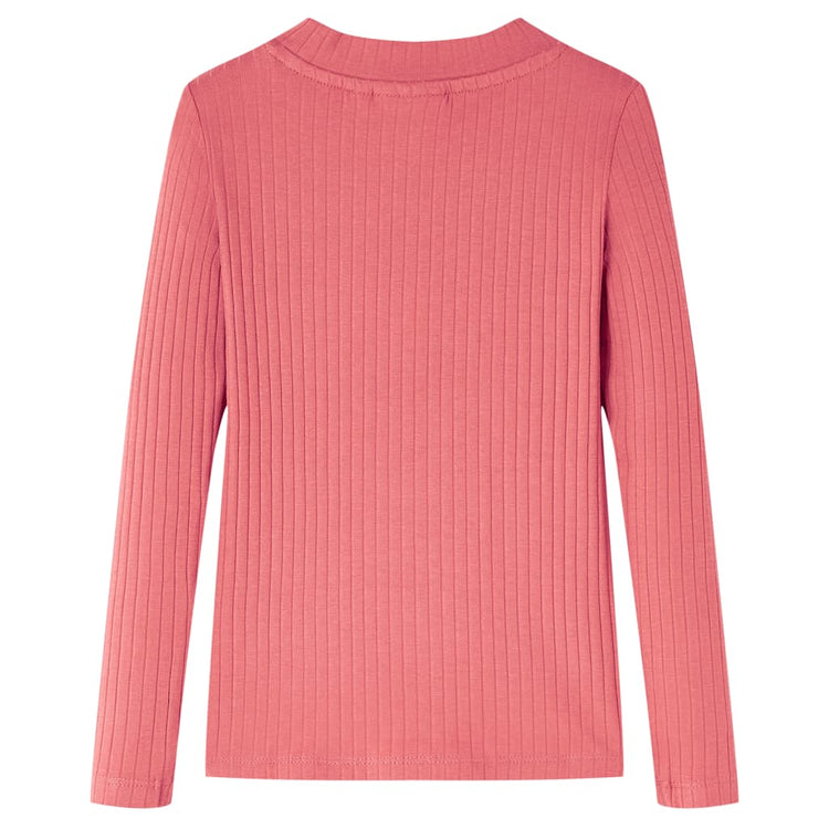 Vidaxl -Kinderhemd mit langen Ärmeln 104 Old Pink