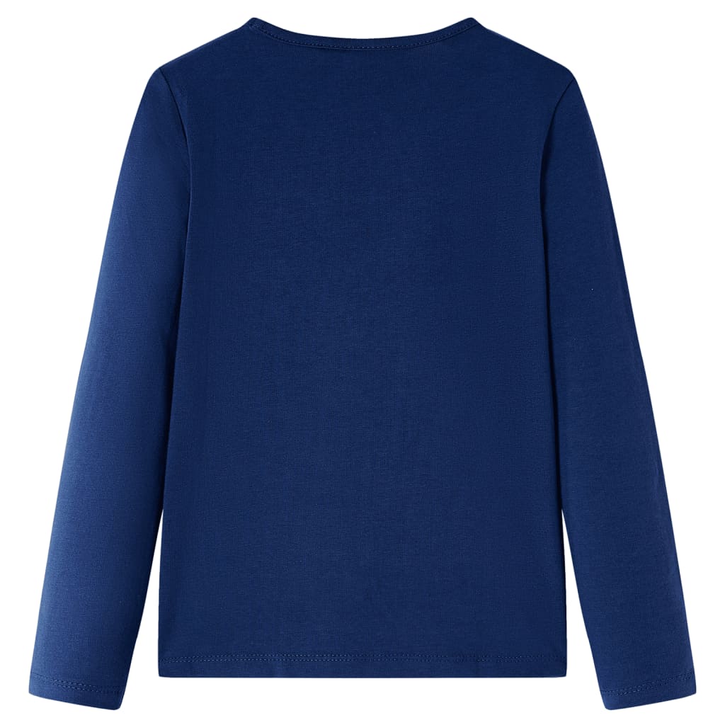 Vidaxl Kinderhemd mit langen Ärmeln 128 Marineblau