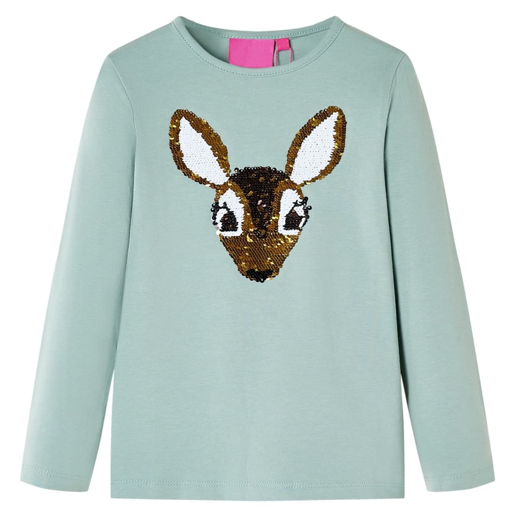 Vidaxl -Kinderhemd mit langen Ärmeln 104 Middelmint -Colored