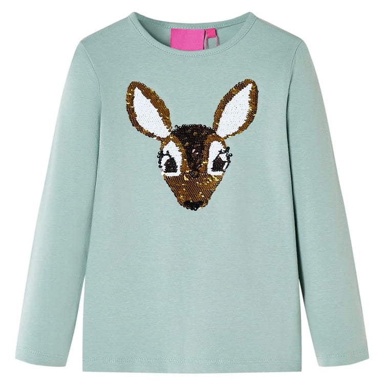 Vidaxl -Kinderhemd mit langen Ärmeln 104 Middelmint -Colored