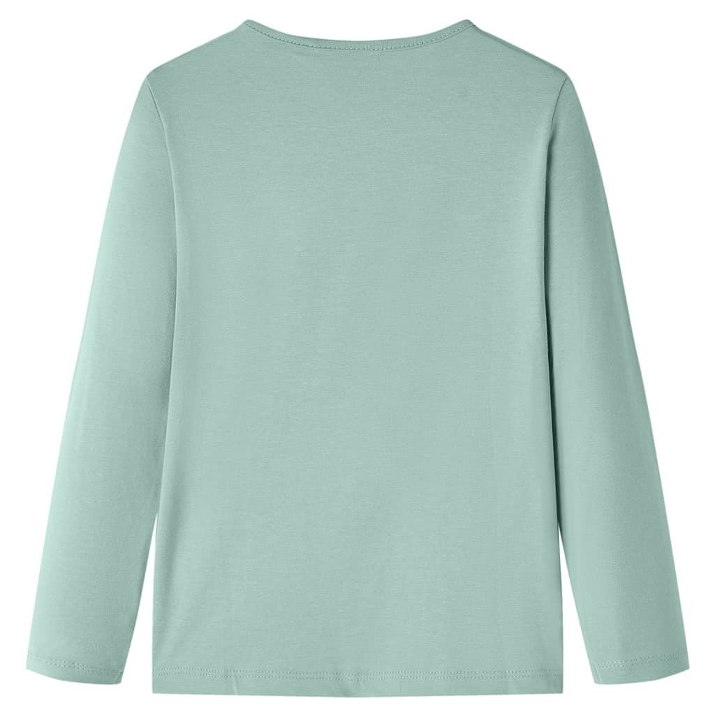 Vidaxl -Kinderhemd mit langen Ärmeln 104 Middelmint -Colored