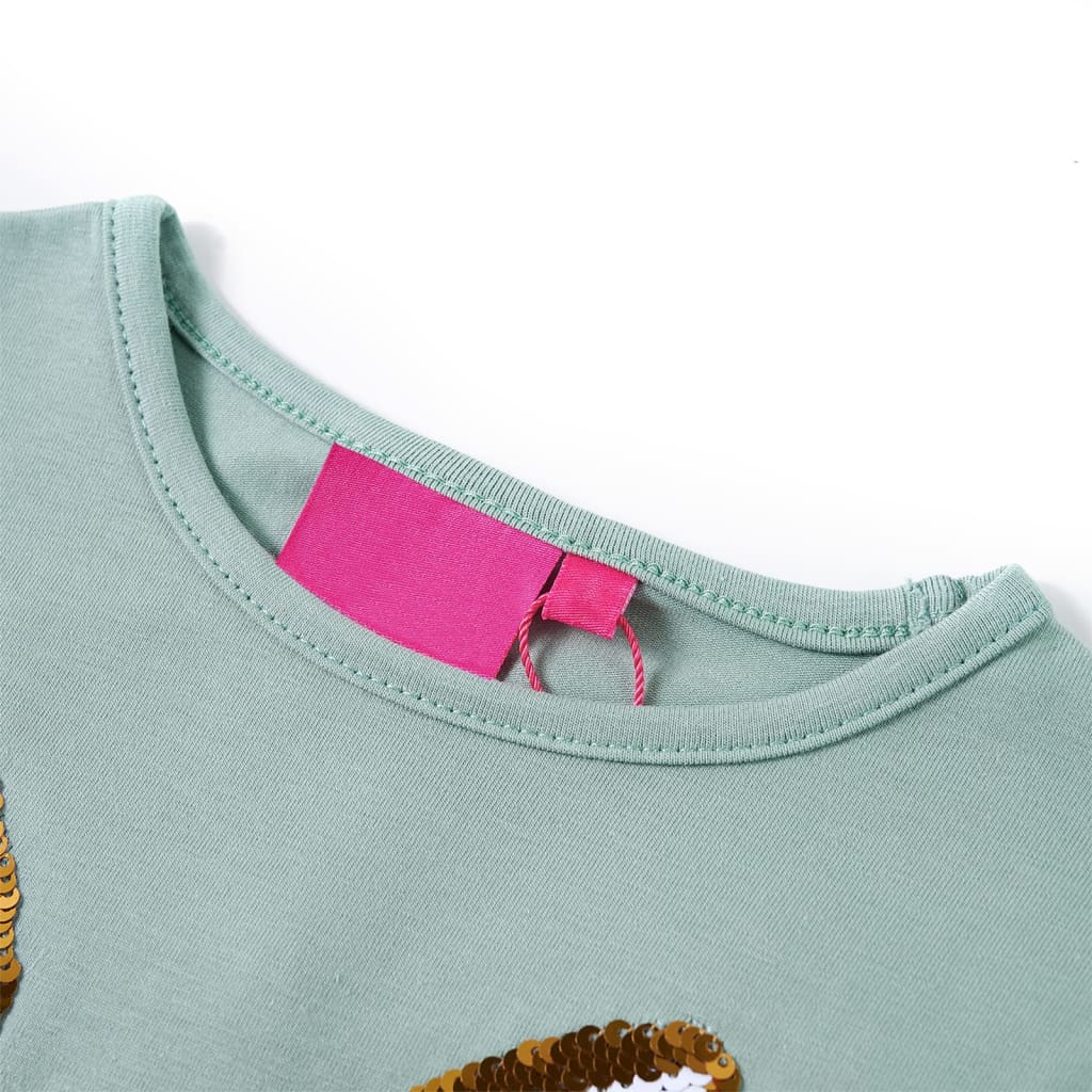 Vidaxl -Kinderhemd mit langen Ärmeln 104 Middelmint -Colored