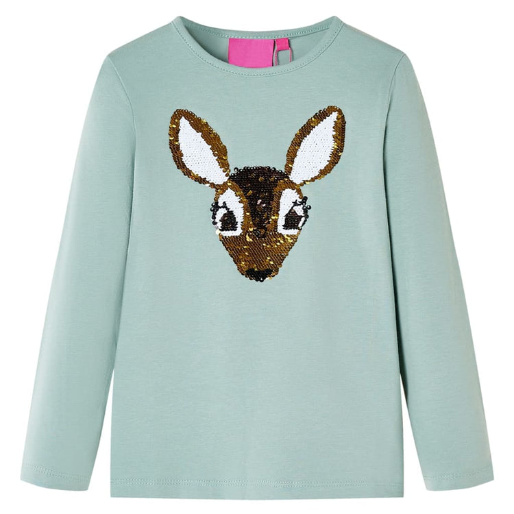 Vidaxl -Kinderhemd mit langen Ärmeln 140 Middelmint -Colored