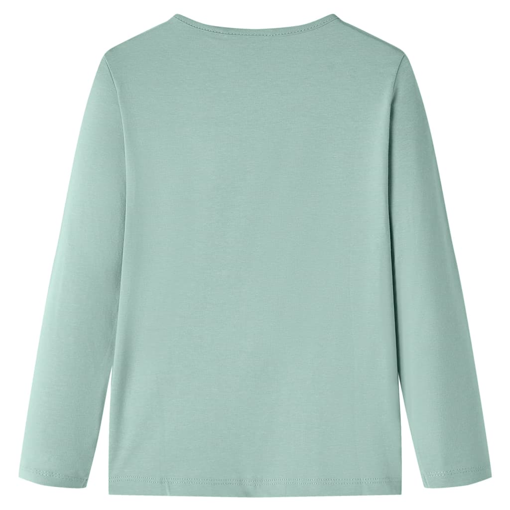 Vidaxl -Kinderhemd mit langen Ärmeln 140 Middelmint -Colored