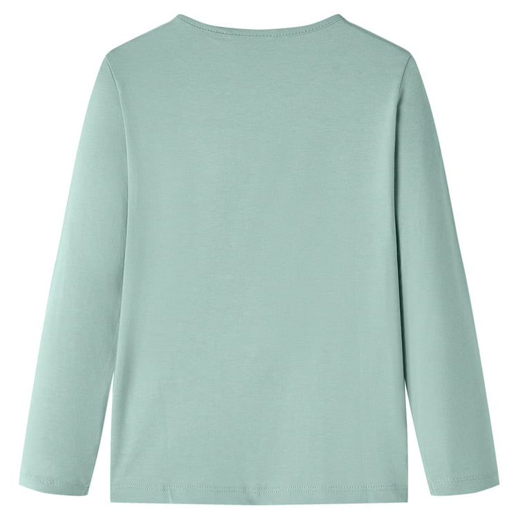 Vidaxl -Kinderhemd mit langen Ärmeln 140 Middelmint -Colored