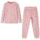 Vidaxl Kinderpyjama mit Langarm 92 hellrosa