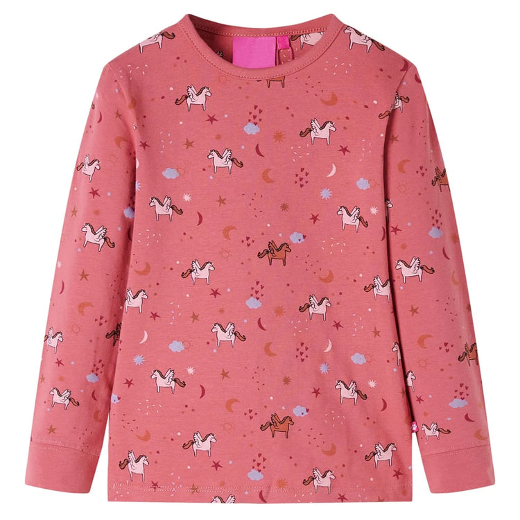 Vidaxl Kinderpyjama mit Langarm 92 Old Pink