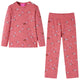 Vidaxl Kinderpyjama mit langen Ärmeln 128 Old Pink