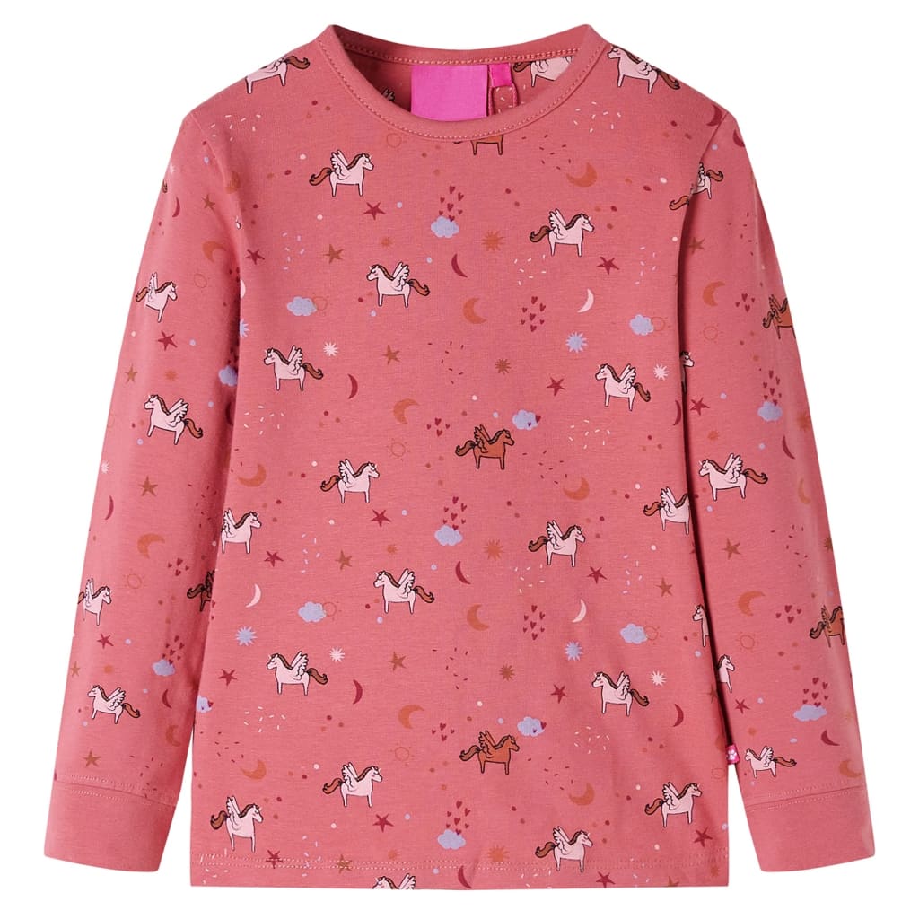 Vidaxl Kinderpyjama mit langen Ärmeln 128 Old Pink