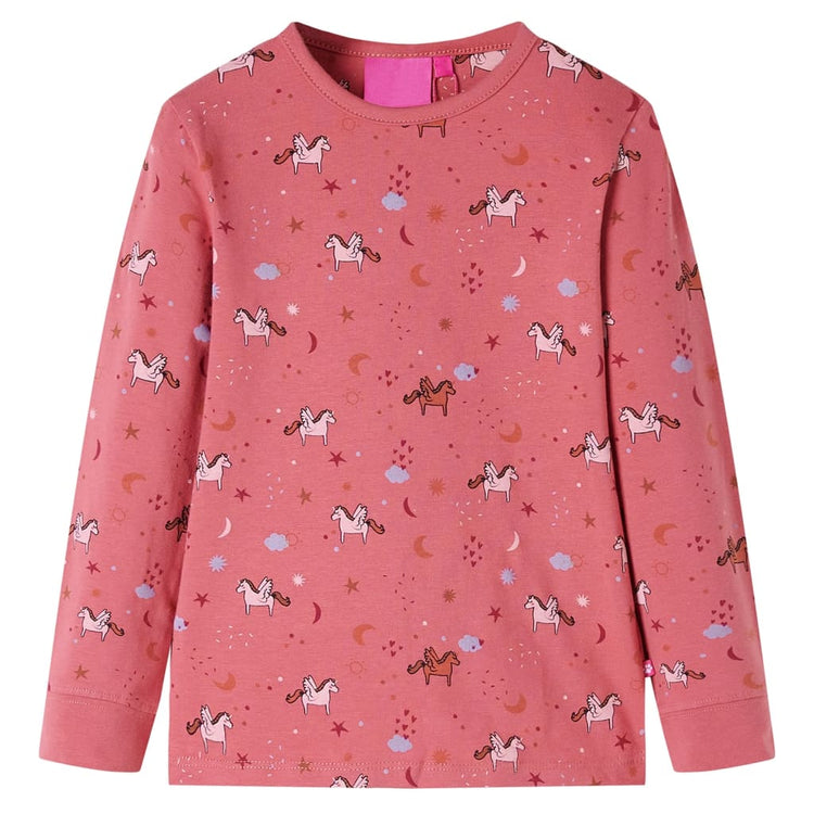 Vidaxl Kinderpyjama mit langen Ärmeln 128 Old Pink