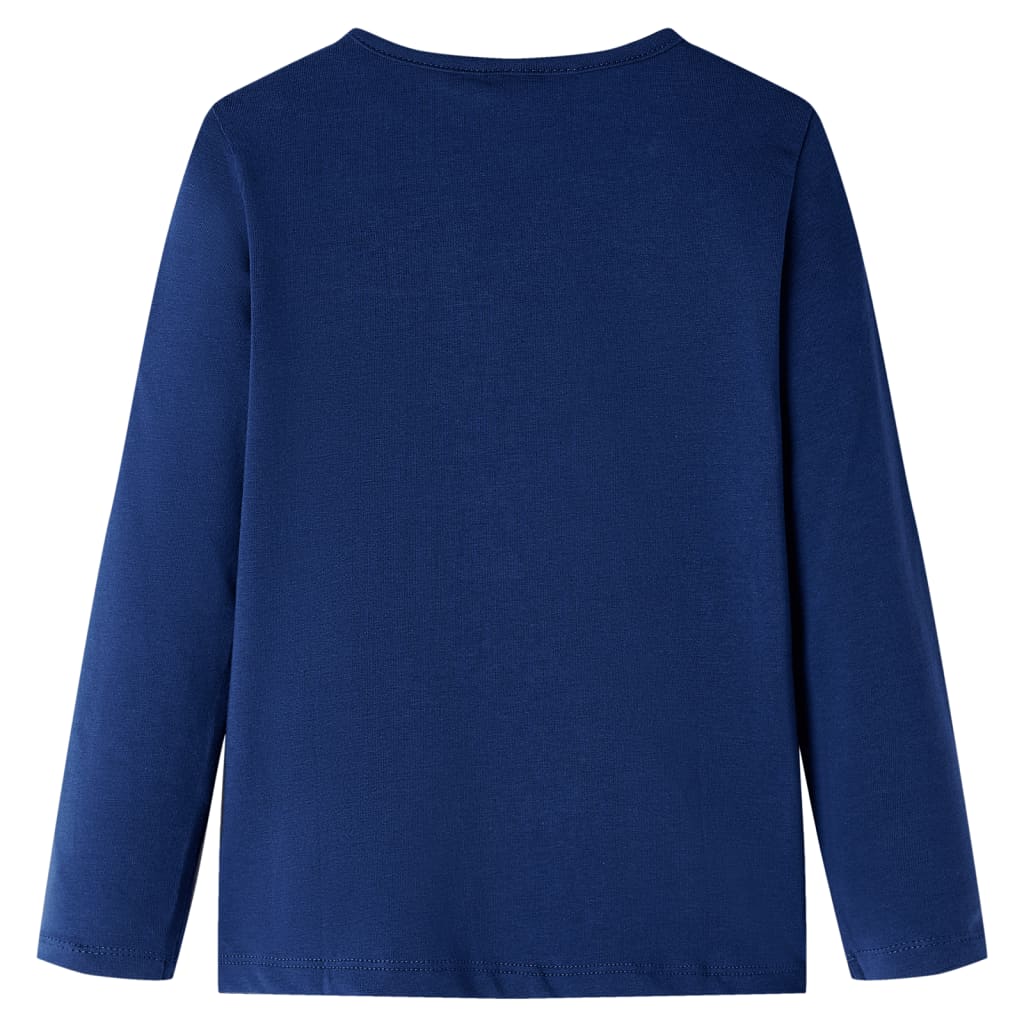 Vidaxl -Kinderhemd mit langen Ärmeln 92 Marineblau