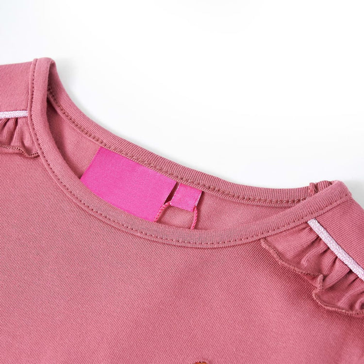 Vidaxl -Kinderhemd mit langen Ärmeln 116 Himbeeren Farbe