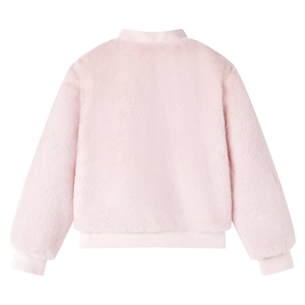 Vidaxl Kinderjacke 92 kunstsdacht weichrosa