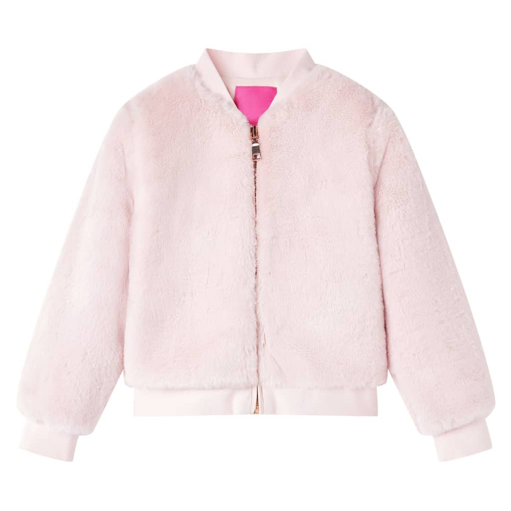 Vidaxl Kinderjacke 128 kunstsdacht weichrosa