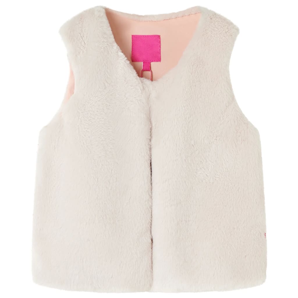 Vidaxl Kinderjacke 92 kunstvacht Beige