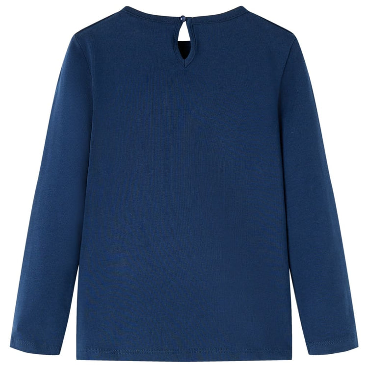 Vidaxl Kinderhemd mit langen Ärmeln 104 Marineblau