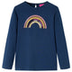 Vidaxl Kinderhemd mit langen Ärmeln 128 Marineblau