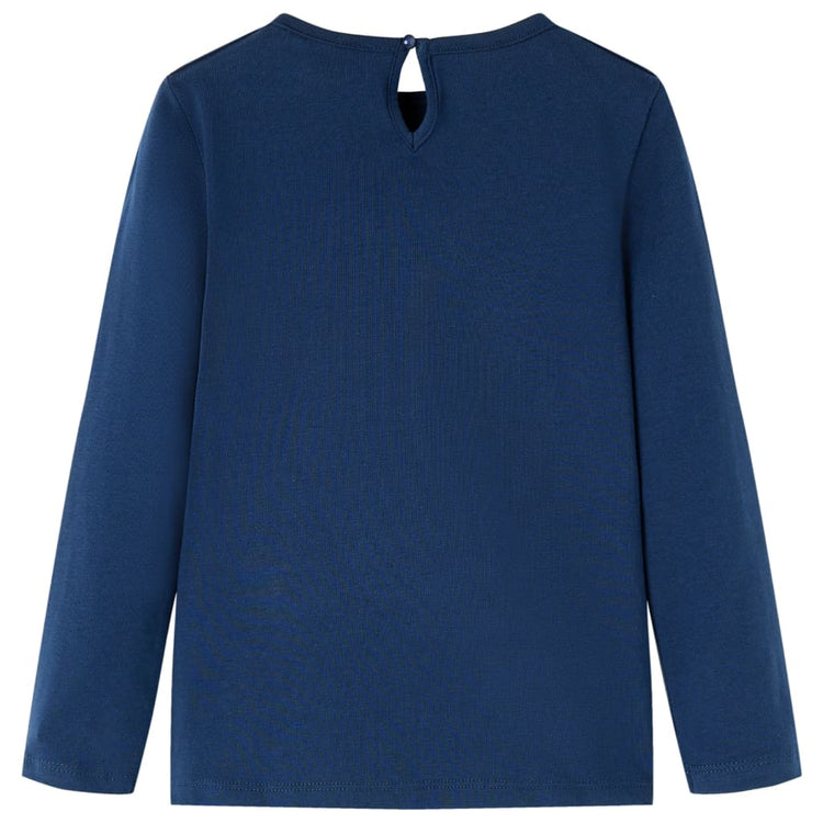 Vidaxl Kinderhemd mit langen Ärmeln 140 Marineblau