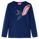 Vidaxl Kinderhemd mit langen Ärmeln 116 Marineblau