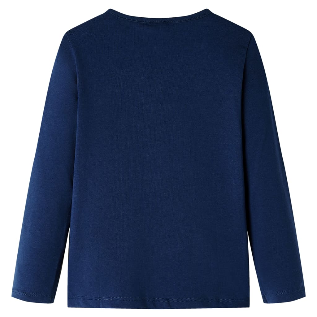 Vidaxl Kinderhemd mit langen Ärmeln 140 Marineblau
