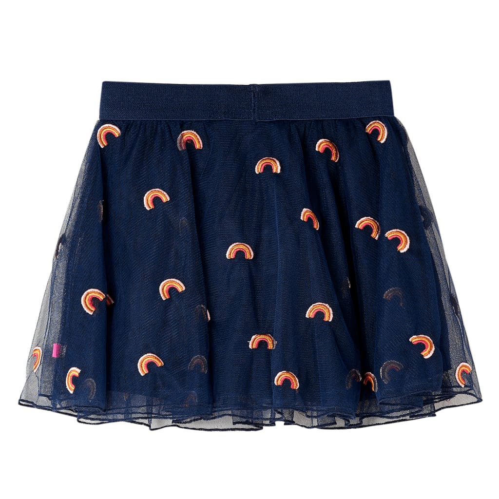 Vidaxl Kinderrock mit Tulle 128 Marineblau