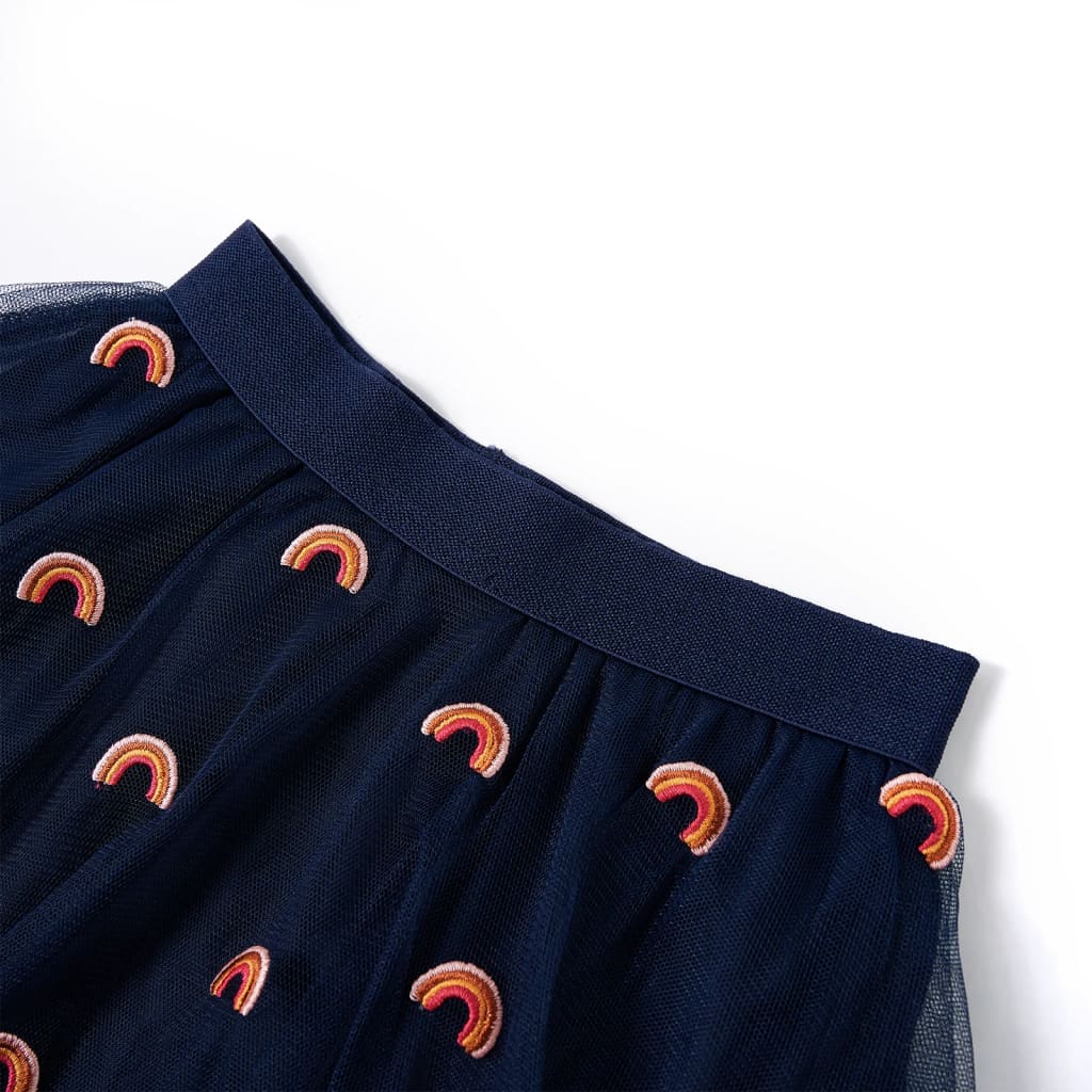 Vidaxl Kinderrock mit Tulle 128 Marineblau
