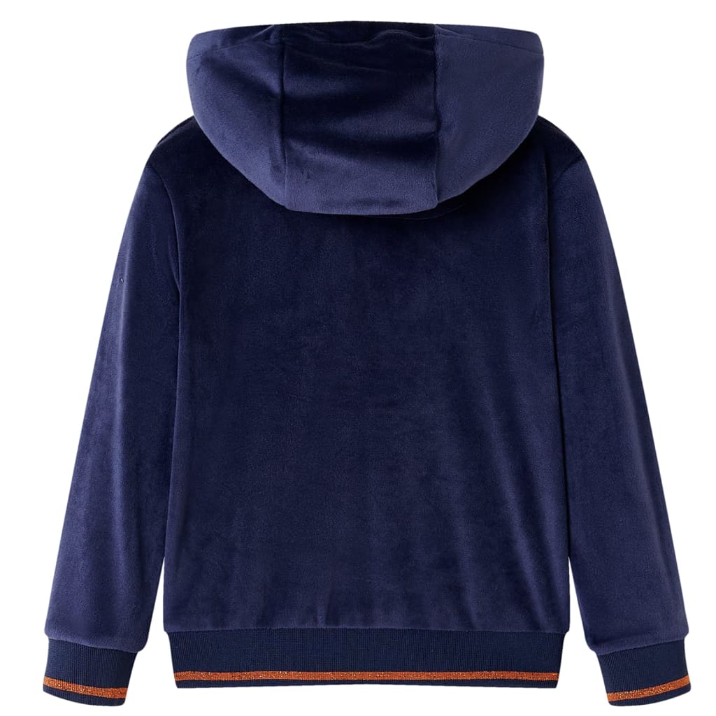 Vidaxl Kinderjacke mit Haube 104 Marineblau