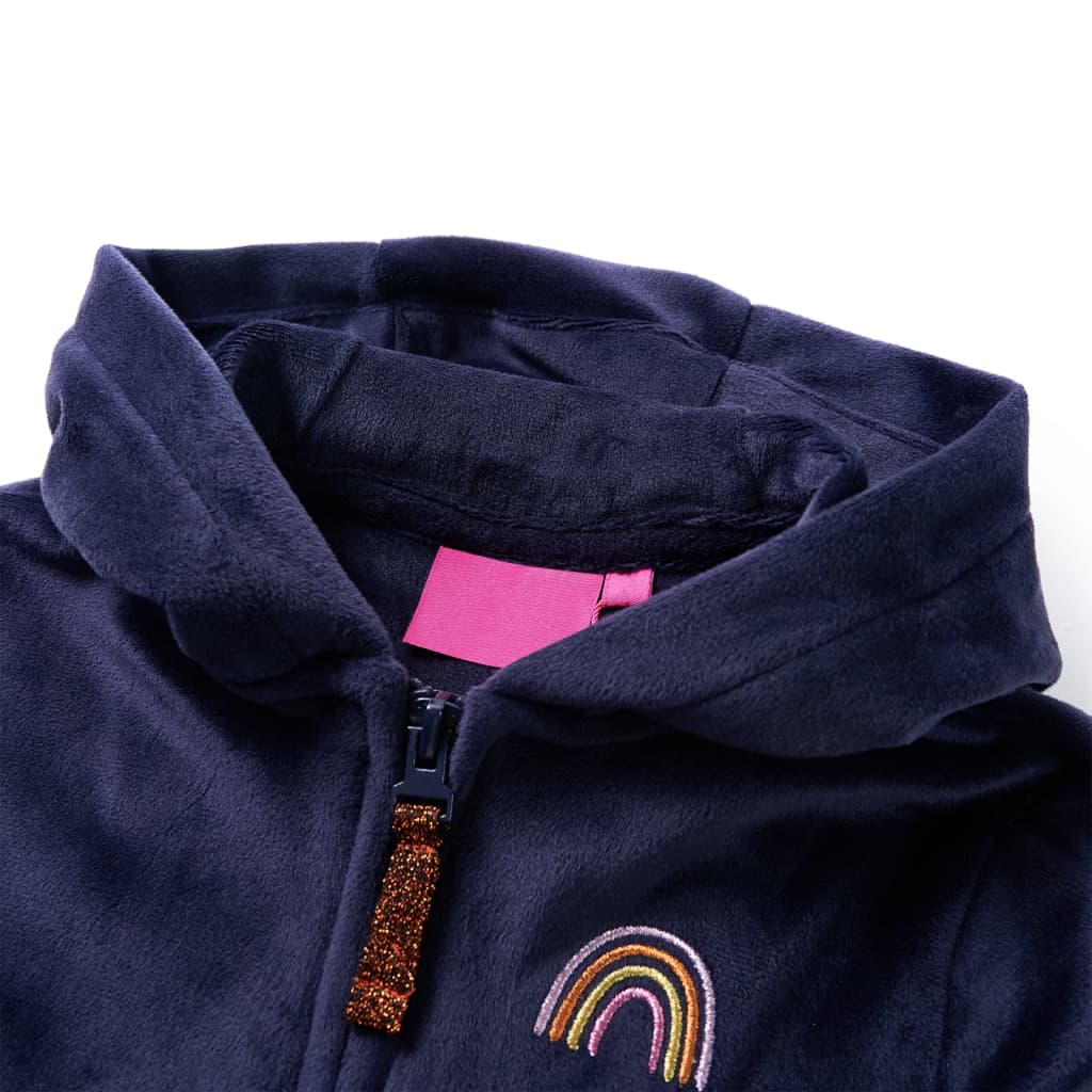 Vidaxl Kinderjacke mit Haube 104 Marineblau