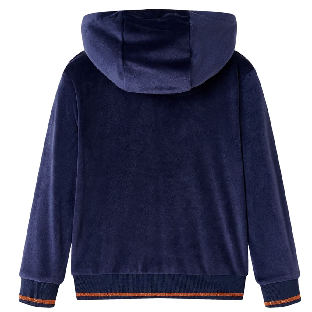 Vidaxl Kinderjacke mit Haube 128 Marineblau