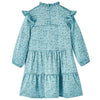 Vidaxl Kinderkleid mit langen Ärmeln 140 Blau