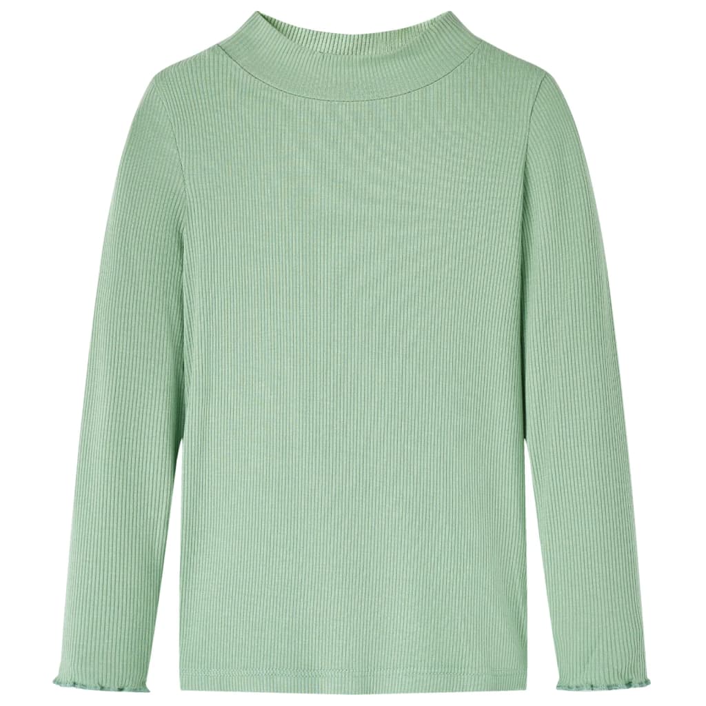 Vidaxl -Kinderhemd mit Langarm Low Col 92 Darkmint -Colored