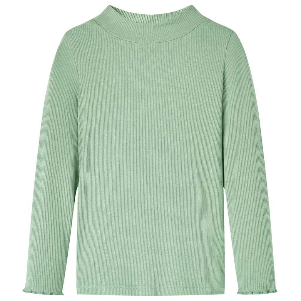 Vidaxl -Kinderhemd mit Langhärme Low Col 116 Darkmint -Colored
