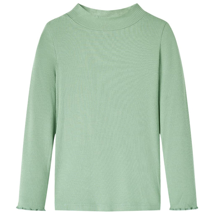 Vidaxl -Kinderhemd mit Langhärme Low Col 116 Darkmint -Colored