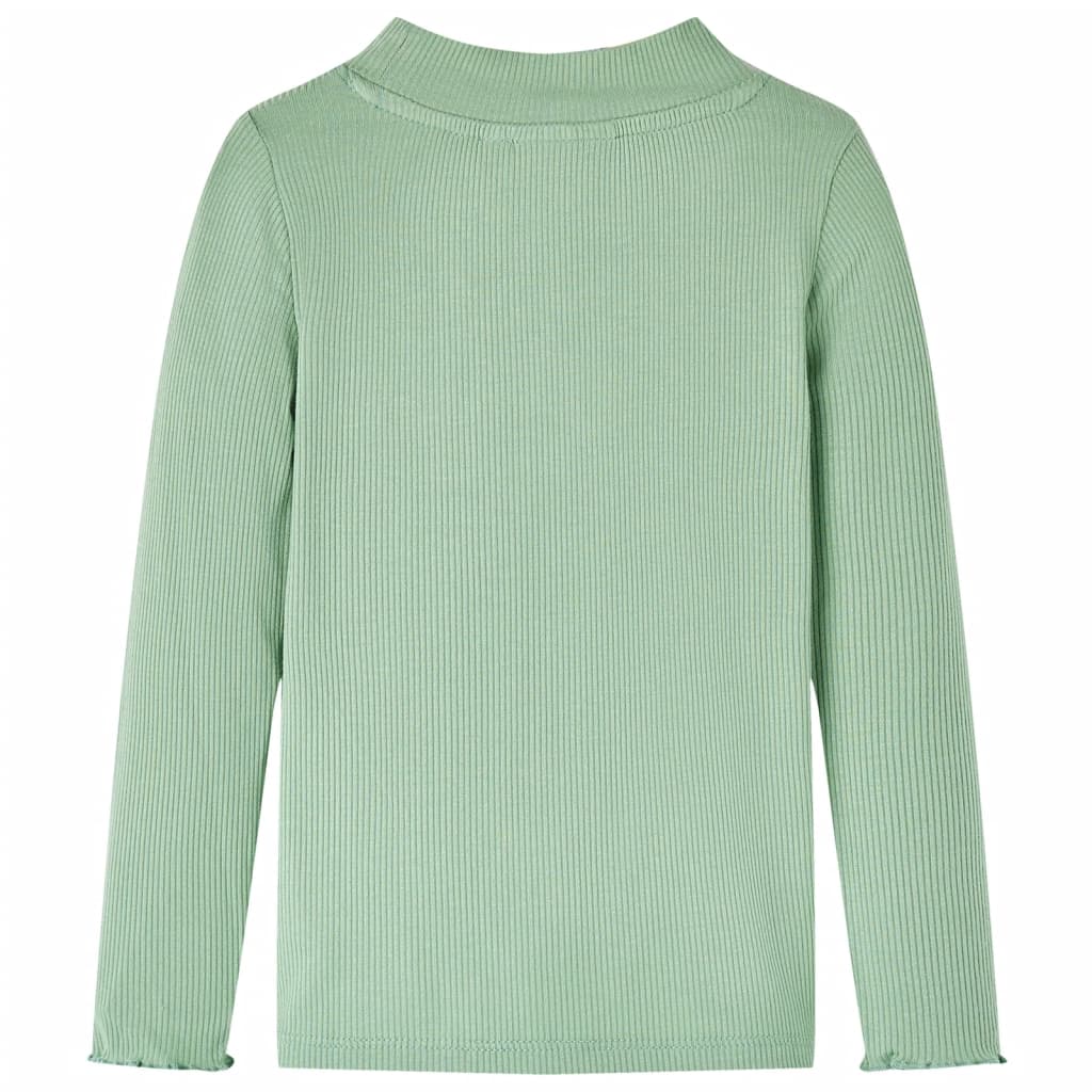 Vidaxl -Kinderhemd mit Langhärme Low Col 116 Darkmint -Colored