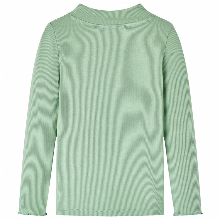 Vidaxl -Kinderhemd mit Langhärme Low Col 116 Darkmint -Colored