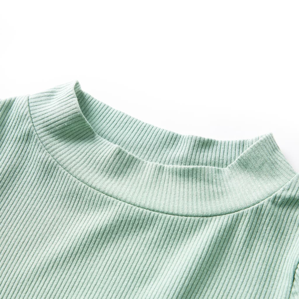 Vidaxl -Kinderhemd mit Langhärme Low Col 116 Darkmint -Colored