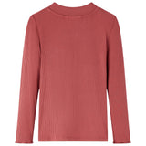 Vidaxl -Kinderhemd mit langen Ärmeln und niedrig col 128 rot -Brown - afbeelding 1