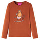 Vidaxl -Kinderhemd mit langen Ärmeln 104 Cognac gefärbt