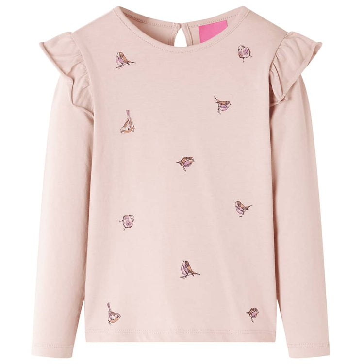 Vidaxl -Kinderhemd mit langen Ärmeln 104 Pink