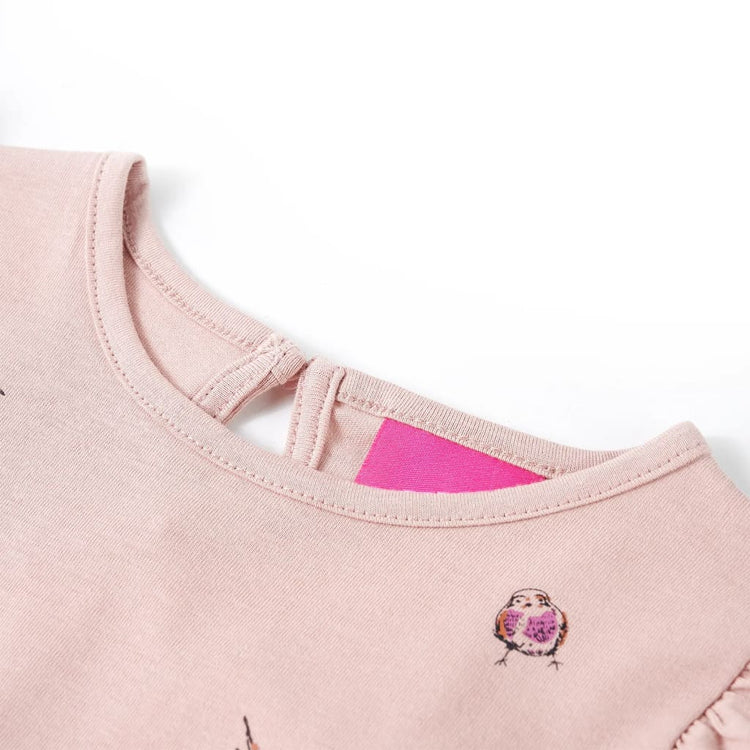 Vidaxl -Kinderhemd mit langen Ärmeln 104 Pink