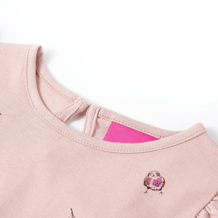Vidaxl Kinderhemd mit langen Ärmeln 116 Pink